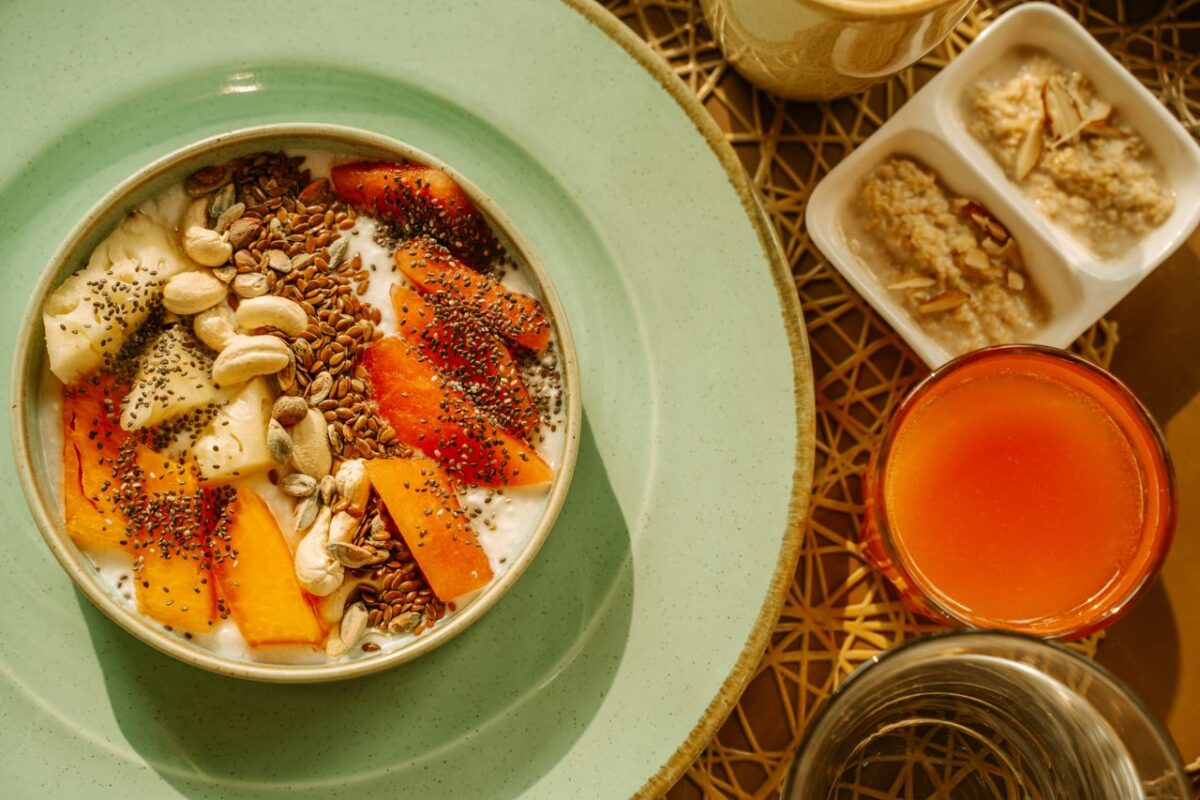 story-img A vibrant breakfast bowl with yogurt, fruits, and seeds, perfect for a healthy morning start.